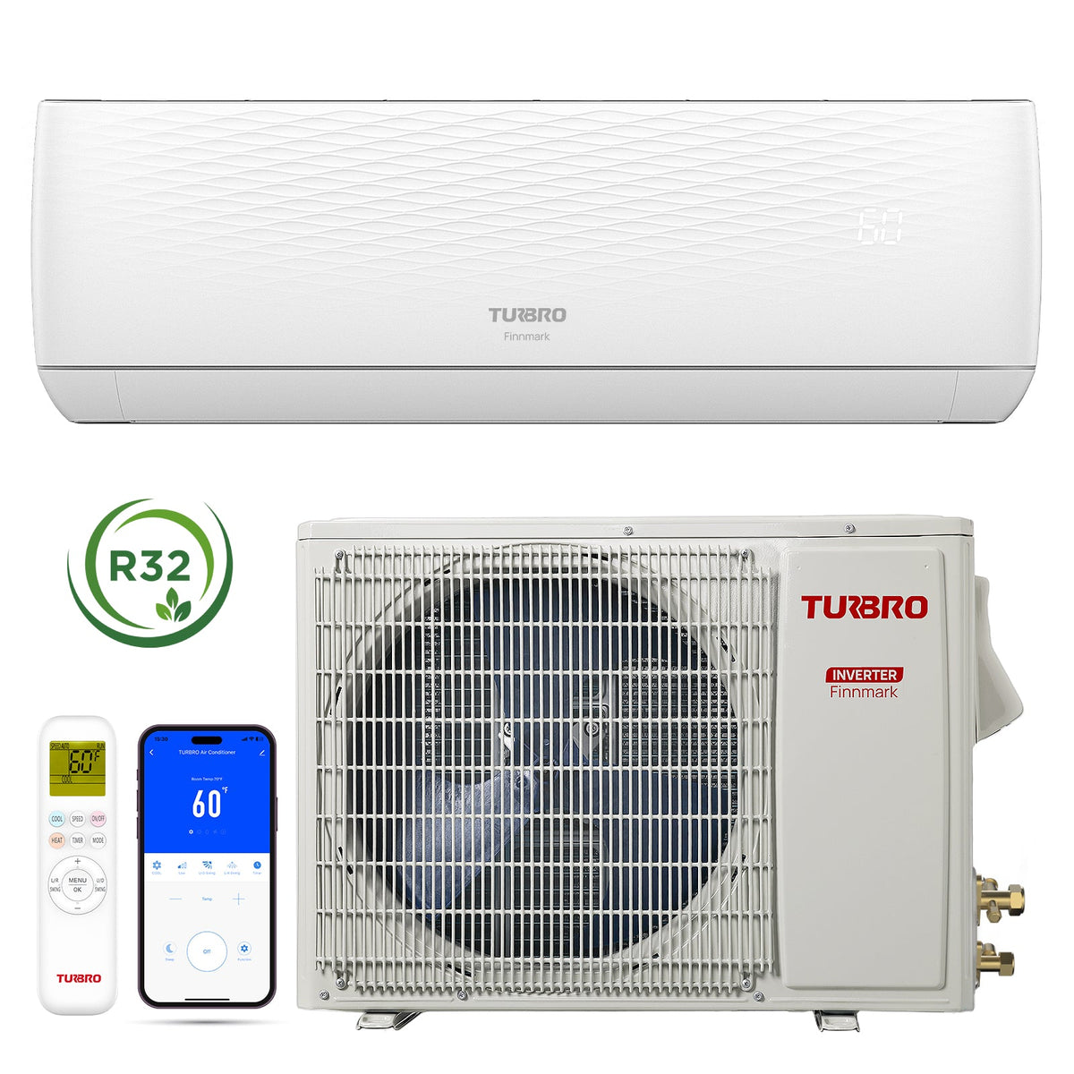 (Open Box) Finnmark Single Zone Mini Split AC (R32)