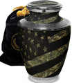 Digital Camouflage Flag Military Cremation Urns for Human Ashes - Large Adult Funeral Urn
